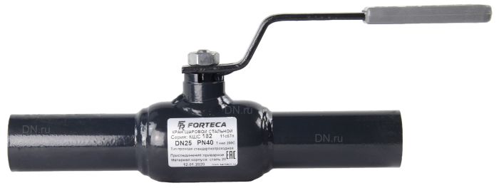 Кран шаровый Forteca 11с67п КШС 182.1 Ду65 Ру25 приварной с рукояткой в городе Атырау