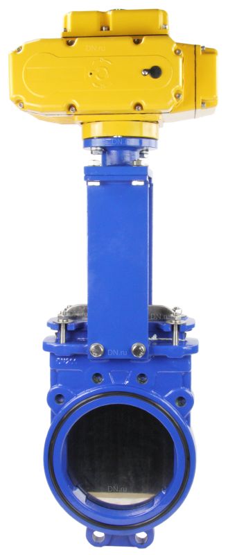 Задвижка шиберная ножевая  GVKN1331N-2W-Fb Ду200 Ру10 межфланцевая, с невыдвижным шпинделем, корпус - чугун GGG-40, уплотнение - NBR, с электроприводом -МТ-200 220В в городе Атырау