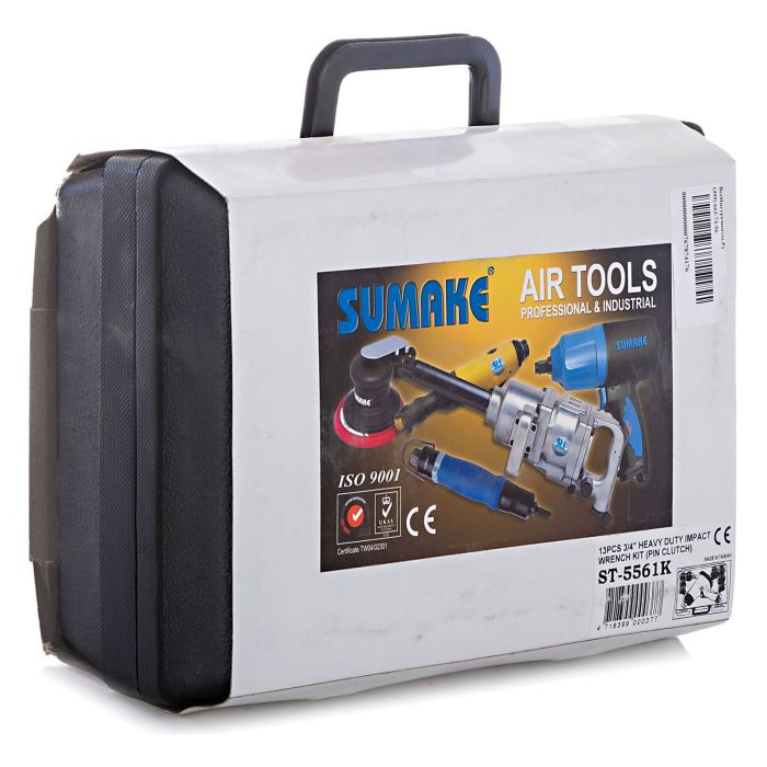 Гайковёрт пневматический SUMAKE ST-5561K с набором головок 3/4" 948Нм 7342