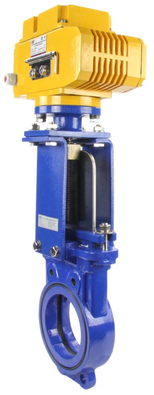 Задвижка шиберная ножевая  GVKN1331N-2W-Fb Ду125 Ру16 межфланцевая, с невыдвижным шпинделем, корпус - чугун GGG-40, уплотнение - NBR, с электроприводом -МТ-100 220В в городе Атырау