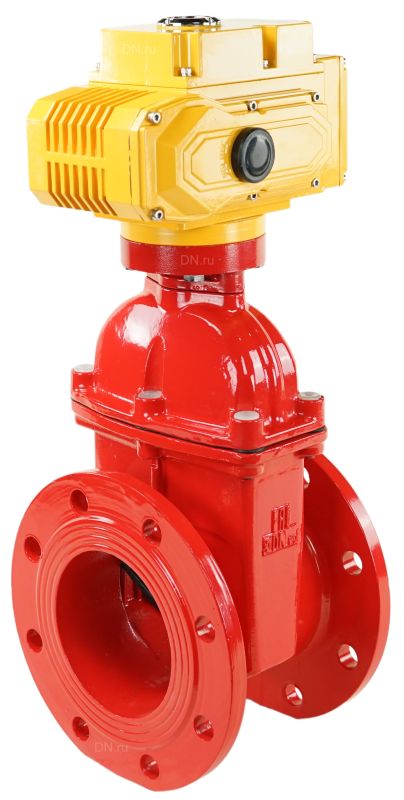 Задвижка клиновая 30ч939р  GVWN1414E-2W-F Ду150 Ру16 фланцевая, с обрезиненным клином, с невыдвижным шпинделем, корпус - чугун GGG-50, уплотнение - EPDM, цвет - красный, с электроприводом  MT-200, 380 В в городе Атырау
