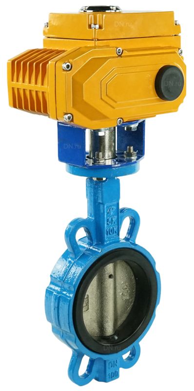 Затвор дисковый поворотный  WBV1413E-2W-Fb Ду125 Ру16, корпус - чугун GGG50, диск - чугун GGG40, уплотнение - EPDM, с электроприводом -010 220В в городе Атырау