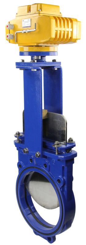 Задвижка шиберная ножевая  GVKN1331N-2W-Fb Ду300 Ру16 межфланцевая, с невыдвижным шпинделем, корпус - чугун GGG-40, уплотнение - NBR, с электроприводом -МТ-200 220В в городе Атырау