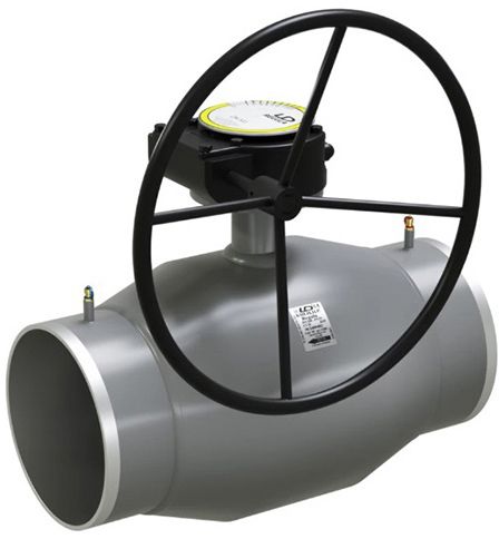 Кран шаровой LD Energy Regula КШЦПР с редуктором Ду125/100 Ру25 цельносварной, стандартнопроходной, сталь 20, под приварку/под приварку, управление штурвал в городе Атырау
