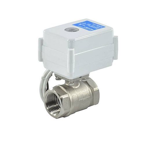 Кран шаровой двухпозиционный МК 220В Neptun 1/2″ Ду15 Ру16 полнопроходной резьбовой с электроприводом 220В, латунный в городе Атырау