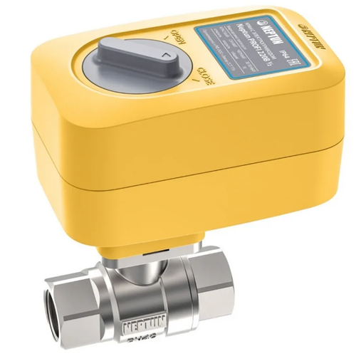 Кран шаровой двухпозиционный Neptun Profi 1″ Ду25 Ру40 полнопроходной, нержавеющая сталь, резьбовой с электроприводом 12В в городе Атырау