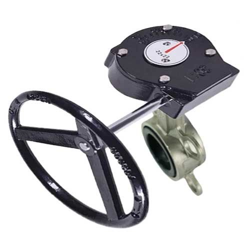 Затвор дисковый поворотный  316L-316L-VITON Ду150 Ру16, корпус - нержавеющая сталь 316L, диск - нержавеющая сталь 316L, уплотнение - VITON, межфланцевый, с редуктором  RDN-3 в городе Атырау