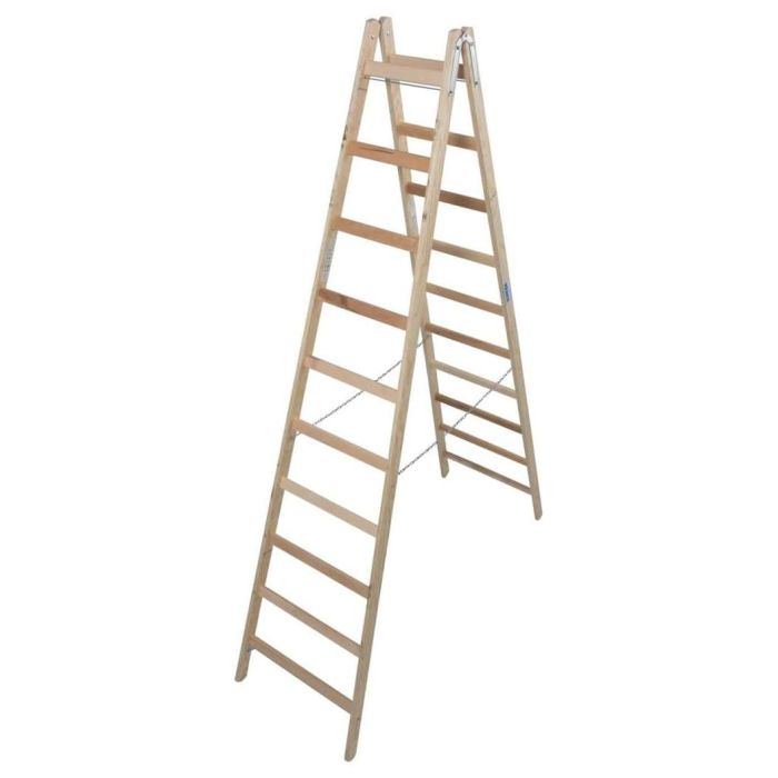 Двусторонняя лестница из дерева KRAUSE 2x10 170125