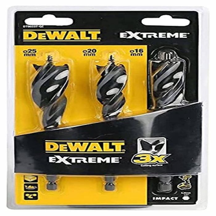 Набор сверл по дереву DeWALT "EXTREME IMPACT" 16-25x152мм 3шт. DT90237-QZ