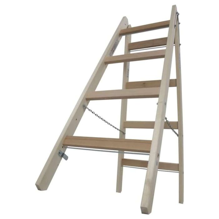 Двусторонняя лестница из дерева KRAUSE 2x4 170064