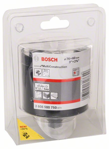 Коронка универсальная Bosch 76мм 2608580750