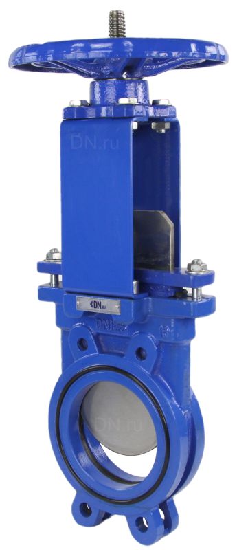 Задвижка шиберная ножевая  GVKR1331N-2W-Fb-S Ду125 Ру10 межфланцевая, с выдвижным шпинделем, корпус - чугун GGG-40, уплотнение - NBR, управление - штурвал в городе Атырау