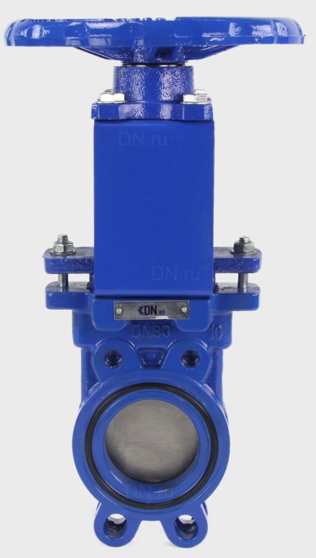 Задвижка шиберная ножевая  GVKR1331N-2W-Fb-S Ду80 Ру10 межфланцевая, с выдвижным шпинделем, корпус - чугун GGG-40, уплотнение - NBR, управление - штурвал в городе Атырау