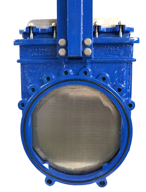 Задвижка шиберная ножевая  GVKN1331N-2W-Fb-R Ду500 Ру10 межфланцевая, с невыдвижным шпинделем, корпус - чугун GGG-40, уплотнение - NBR, управление - редуктор в городе Атырау