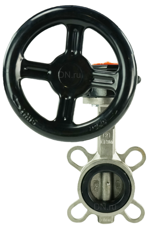 Затвор дисковый поворотный  316L-316L-EPDM Ду50 Ру16, корпус - нержавеющая сталь 316L, диск - нержавеющая сталь 316L, уплотнение - EPDM, межфланцевый, с редуктором Pro-Gear X-21-W-200 в городе Атырау