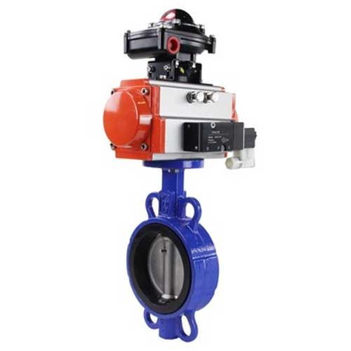 Затвор дисковый поворотный  WCB-316L-VITON Ду50 Ру16, углеродистая сталь, уплотнение - VITON, с пневмоприводом  SA-083, пневмораспределителем 4M310-08 220V и БКВ APL-210N в городе Атырау