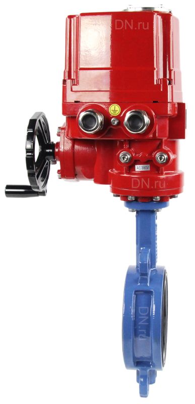 Затвор дисковый поворотный Tecofi VPI 4449 Ду250 Ру16 со взрывозащищенным электроприводом ГЗ-ОФ.В-400/14(М), 380В в городе Атырау